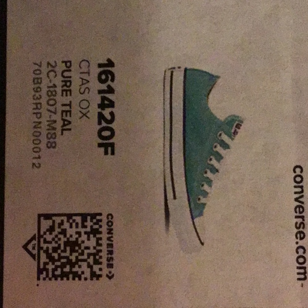 Converse CTAS Ox Pure Teal Shoes - Picture 8 of 8